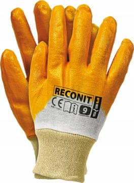 Delovne rokavice / Oranžne / Velikost: 9 - L / RECONIT-Y9 - 100 kosov.