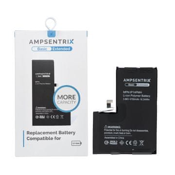 INNE AmpSentrix Basic baterija za iPhone 14 Pro Max (povečana zmogljivost 4750 mAh)