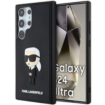 Karl Lagerfeld KARL LAGERFELD etui za SAMSUNG S24 Ultra KLHCS24L3DRKINK (3D RUBBER IKONIK NFT) črno