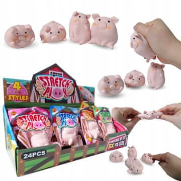 shumee 24 x Squishy Piggy, popolnoma originalni premium, 3 x oblika