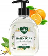AURA AURA Care kremasto milo za roke z vonjem vanilije 300 ml z dozirnikom AHS-001-003