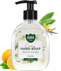 AURA AURA Care kremasto milo za roke z vonjem vanilije 300 ml z dozirnikom AHS-001-003