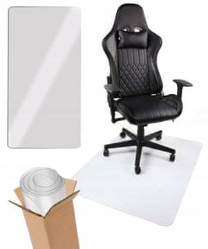shumee Zaščitna podloga za stol Milky Transparent 100x70 cm