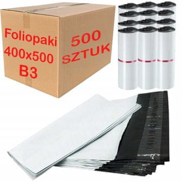 shumee Polietilenski poštni paketi Courier beli B3 400x500mm - 500 kosov.