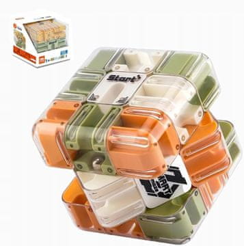 shumee 3D KOCKA ZA OTROKE Z LABIRINTOM IN KOVINSKIMI ŽOGICAMI LOGIČNA IGRA KOCKIČNI LABIRINT