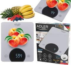 Adler Kuhinjska tehtnica - do 10 kg - LED ADLER AD 3173 srebrna