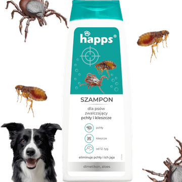 Happs HAPPS - šampon proti bolham in klopom za pse 250 ml