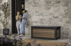 KETER Signature Horizontal shranjevalna škatla, 630 L, oreh