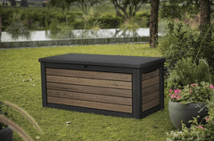 KETER Signature Horizontal shranjevalna škatla, 630 L, oreh