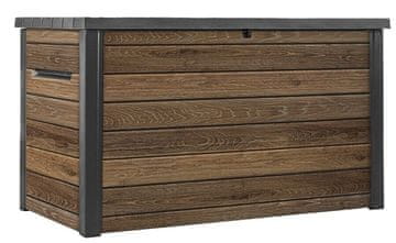 KETER Signature Horizontal shranjevalna škatla, 870 L, oreh