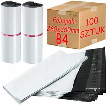shumee Polietilenski poštni lističi Courier beli B4 260x350mm - 100 kosov.