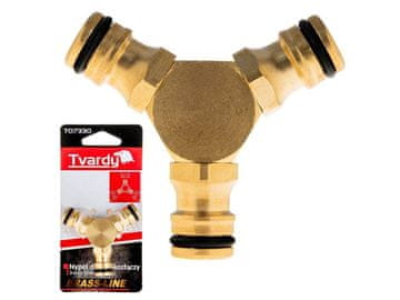 Tvardy Trojna spojka Brass Line - T07330
