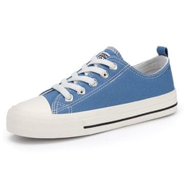 Nikcorp Tenisky Casbeam Plátenné unisex model športové priložnostne 32 EU, modre, prodyšna tkanina, gumijast podplat, vezalke, protizdrsna podloga