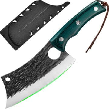 Nikcorp Kuhinjski nož FULLHI Kuharski nož Ogljikovo jeklo 29 cm japonski stil 5CR15MOV Full Tang antikorozijski premaz ergonomska lesena protizdrsna drška torbica za nož