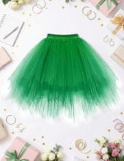 Nikcorp Tylovo krilo vintage retro balerina 50 zelena, večplastni mehak til, podloga zaščita kože, elastičen nastavljiv pas, obseg 70–104 cm, dolžina 45,5–48,5 cm, velikost M