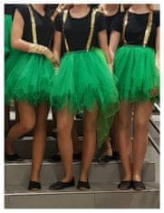 Nikcorp Tylovo krilo vintage retro balerina 50 zelena, večplastni mehak til, podloga zaščita kože, elastičen nastavljiv pas, obseg 70–104 cm, dolžina 45,5–48,5 cm, velikost M