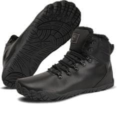 Nikcorp Zimski barefoot čevlji VEXITO Zero Drop vodoodporni PU toplotno udobna notranjost nedrseč gumijast podplat Wide Toe Box, črna, št. 41