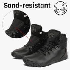Nikcorp Zimski barefoot čevlji VEXITO Zero Drop vodoodporni PU toplotno udobna notranjost nedrseč gumijast podplat Wide Toe Box, črna, št. 41