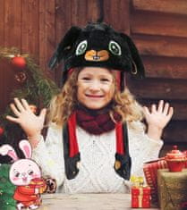 Nikcorp Interaktivna kapica Focupaja Bing, gibljiva ušesa na dotik s pliš mehanizmom, kapuca za otroke in najstnike, živalski zajček cosplay, mehka topla puhasta tkanina