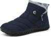 Nikcorp Zimski škornji barefoot CELANDA model topli protizdrsni zadrga nebesno modri 41 EU, toplotno umetno krzno gumijast podplat, nizek stabilen