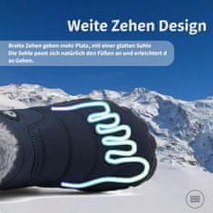 Nikcorp Zimski škornji barefoot CELANDA model topli protizdrsni zadrga nebesno modri 41 EU, toplotno umetno krzno gumijast podplat, nizek stabilen