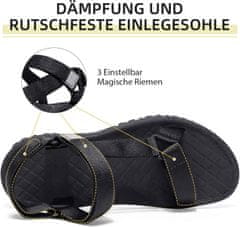 Nikcorp Športni sandali OutPro Ženske model: turizem outdoor vodni športi protizdrsni črne, velcro trakovi, hitro sušeč poliester, pena MD blaženje, TPR podplat, vodoodporni, raz. 42