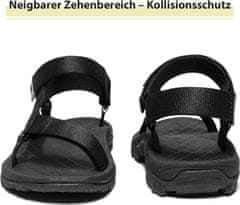 Nikcorp Športni sandali OutPro Ženske model: turizem outdoor vodni športi protizdrsni črne, velcro trakovi, hitro sušeč poliester, pena MD blaženje, TPR podplat, vodoodporni, raz. 42