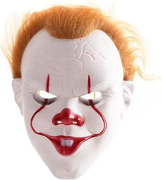Nikcorp Kostumska maska Fartoni Pennywise popolna maska za glavo realistična, za noč čarovnic in tematske zabave, za odrasle, sintetični materiali, grozljivi klaun IT
