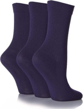 Nikcorp Nogavice do sredine meč SockShop ženske bambusove, set 3 pari, mornarsko modre, 37–42, zračne in antibakterijske, ravni šivi pri prstih, za vsakodnevno nošenje in hojo