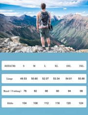 Nikcorp Moške cargo kratke hlače za trekking hitro sušeče vodoodporne 90% najlon 10% elastan 5 žepov tear-resistant elastičen pas črne 3XL