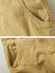 Nikcorp Moške cargo bojówki Siyecaoo, model relaxed fit, 8 žepov, zračne bombažne hlače 95% bombaž 5% elastan, bež (Sand/Khaki) velikost 34