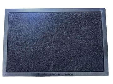 Nikcorp Vhodna ulična stelnica Taukan črna 40 x 60 cm protizdrsna vpojna preproga polipropilen guma za vhodna vrata notranja zunanja
