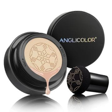 Nikcorp CC krema ANGLICOLOR Mushroom Head Air Cushion 01 Naravni bež 30 ml vodoodporna podlaga z gobico polno prekrivanje proti madežom znojna mat finiš