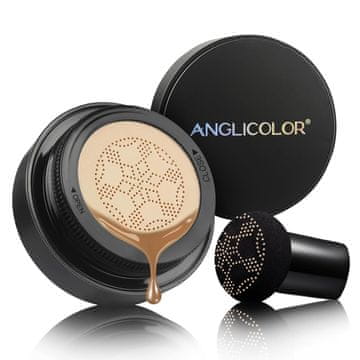 Nikcorp Anglicolor BB CC krema Mushroom Head Air Cushion 30 ml, odtenek 05 naravni bež, vodoodporna, z aplikatorjem iz gobice, vlažilna in uravnava sebum, naraven zaključek in polno prekrivanje