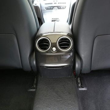 Nikcorp Obloga zadnje zračnika klimatske naprave Carbon Look Avtomobilski dodatki za Mercedes W205 2015-2018, črna, ABS plastika, set 2 kosa, samolepilni trak