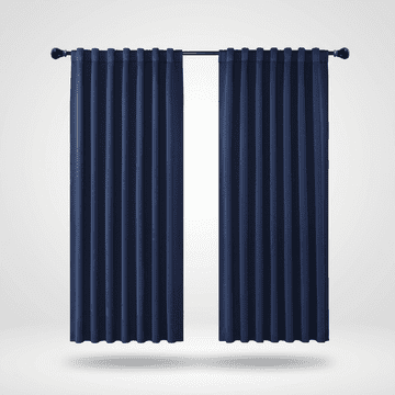 Nikcorp Zatemnitvene zavese Termične Elegantne, 2 kom, 175x140 cm, temno modre Navy Blue, 100% poliester, blokiranje svetlobe do 80%, termoizolacijske, zvočno absorpcijske, tunel ali skrite zanke