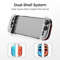Nikcorp Zaščitni etui komplet za Nintendo Switch 2 torbica s polikarbonatnim vložkom, EVA pena, PU tkanina, kaljeno steklo 9H, oleofobni premaz, 2x JoyCon etui in 4x prevleke za joysticke, komplet črna