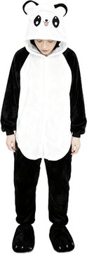 Nikcorp onesie pajac pižama Ovender Kigurumi panda za odrasle ženske in moške, topel mehki 100% poliester, zadrga zadaj, 2 stranska žepa, brez copat