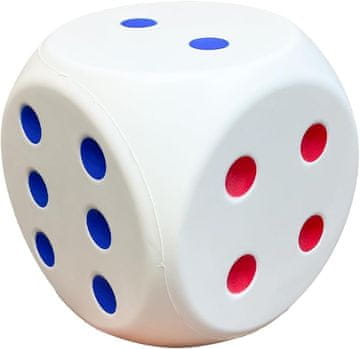 Nikcorp Velika izobraževalna penasta kocka 15 cm brez znamke PU bela, mehka varna za igre in učenje matematike, štetje in verjetnost