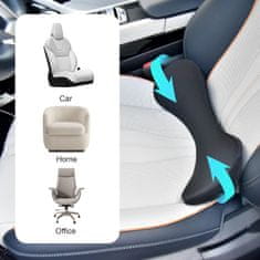 Nikcorp Avtomobilska ledvena blazina komplet 2 kos spominska pena Memory Foam antistatična prevleka univerzalna ergonomska ortopedska opora za sedeže med dolgo vožnjo