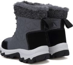 Nikcorp Unisex zimski škornji Nepremočljivi pohodniški čevlji z mehko plišasto podlogo hidrofobni material nedrseč gumijast podplat vezalke sivi 40