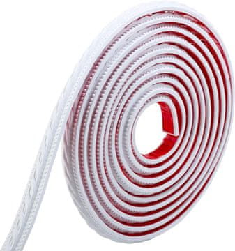Nikcorp Samolepilna dekorativna letvica PVC elastična vodoodporna 5 m x 2 cm bela za stene ogledala omare robove ploščic brez vrtanja