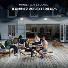 Nikcorp Zunanja solarna svetilka Zunanja solarna svetilka 180 LED 2000 lm senzor gibanja IP65 6000 K hladna bela 3 načini komplet 2 kos