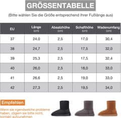Nikcorp OutPro ženske zimske natakljive čevlje slip-on model s toplo krzneno podlogo imitacija nubuka EVA nedrseč podplat rjave barve št. 41