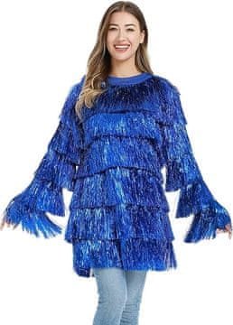Nikcorp Ženski božični pulover ugly jumper božični motivi poliakril modra, L/XL, mehko pletenino za praznično zabavo, strojno pranje