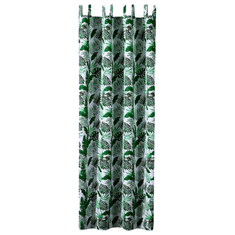 Nikcorp Zunanja vodoodporna vrtna zavesa tropa listi, poliester 132x275 cm, UV zaščita in odpornost na veter, neprozorna zasebnost za balkon in teraso, sponke za hitro montažo in pranje do 30 °C, zelena
