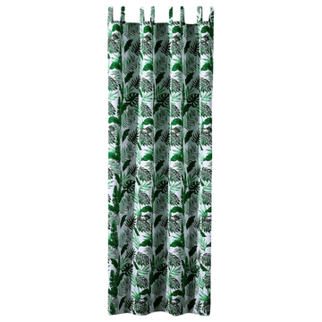 Nikcorp Zunanja vodoodporna vrtna zavesa tropa listi, poliester 132x275 cm, UV zaščita in odpornost na veter, neprozorna zasebnost za balkon in teraso, sponke za hitro montažo in pranje do 30 °C, zelena
