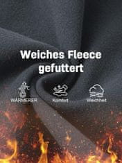 Nikcorp Damske termalne športne pajkice L z grelnim flisom 4-way stretch visok pas tummy control 2 globoka žepa siva kompresijski učinek za tek hojo jogo outdoor