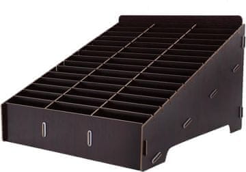 Nikcorp Leseni organizator za pisalno mizo 45 predelkov za telefone in pisarniške dodatke Elegantno rjave barve 14x12.6x9 palcev