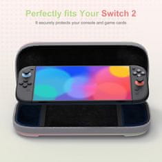 Nikcorp Etui etui za Nintendo Switch 2 STARTRCGAMES zaščitna torbica, ojačana lupina vodoodporen najlon, 4,3 cm, 12 rež za igre + prostor za igralne palice, dvojna zadrga, trak za prenašanje, pisane barve